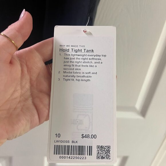 Hold Tight Crewneck Tank Top (brand new, with tags) - Picture 2 of 4